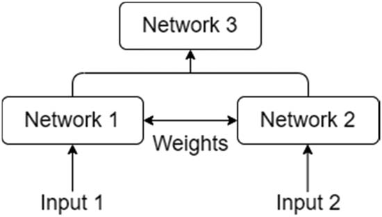 Figure 3 
                  Structure diagram of Siamese network.
               