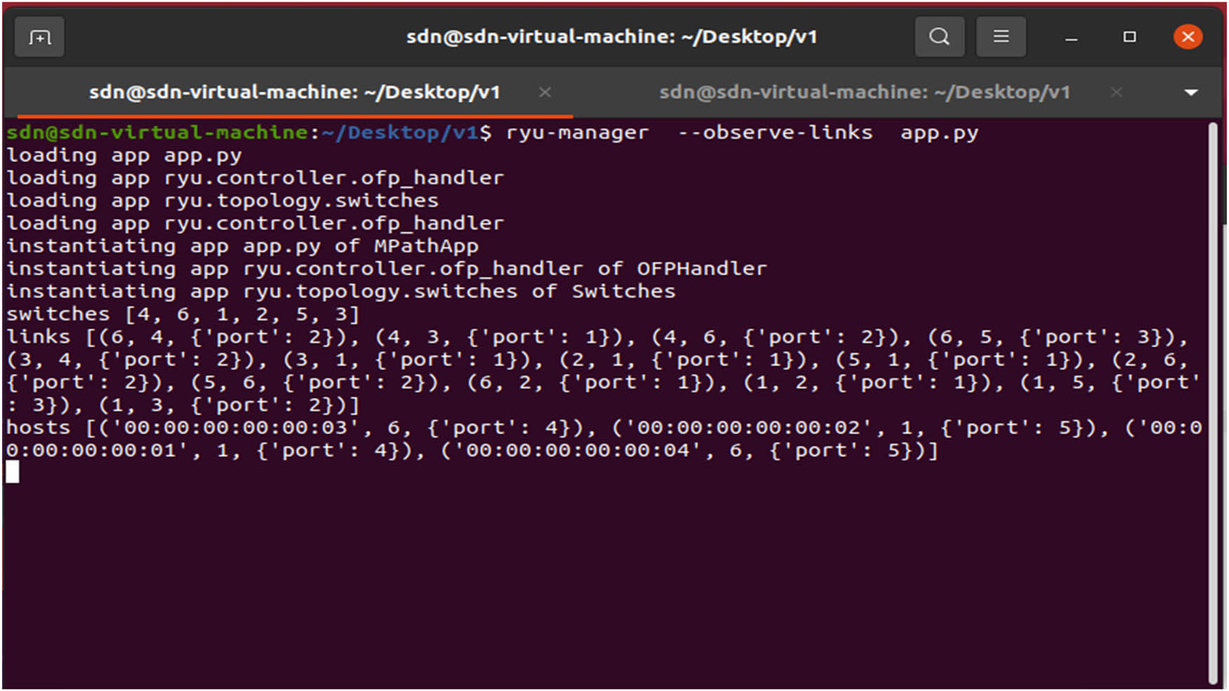 Figure 4 
               Running Ryu app.
            