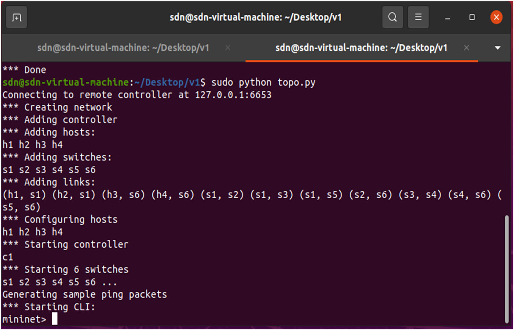 Figure 5 
               Adding of switches and links.
            
