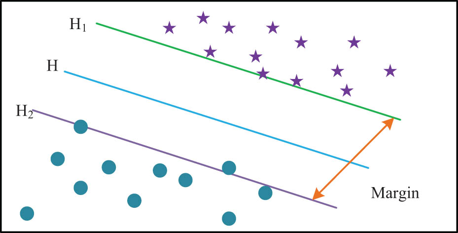 Figure 5 
                  Classification diagram of SVM algorithm.
               