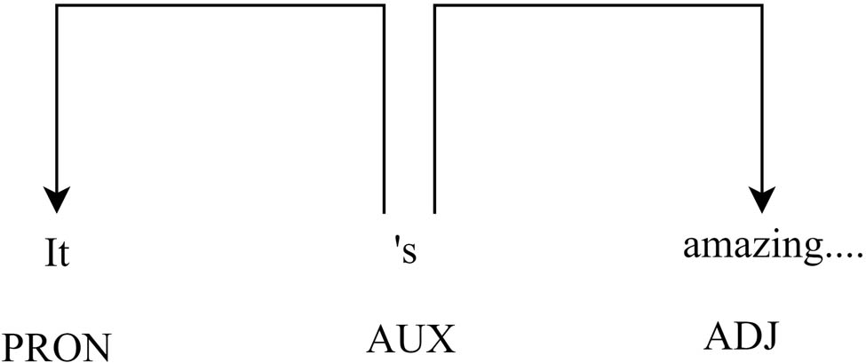 Figure 3 
                     Dependency parse tree.
                  