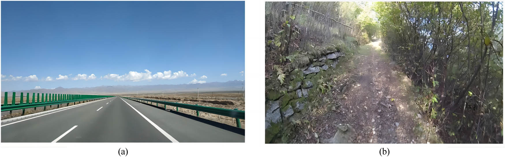 Figure 1
(a) Structured road and (b) unstructured road.