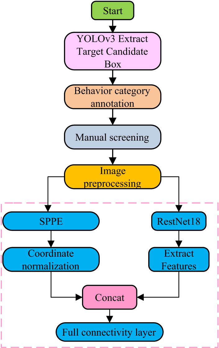 Figure 4 
                  Classroom student BC algorithm based on keypoints and RGB images.
               