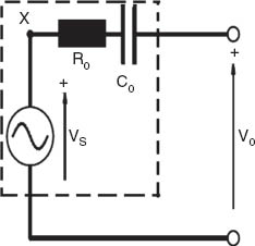 Figure 4 Electrical equivalent of a piezoelectric disc.