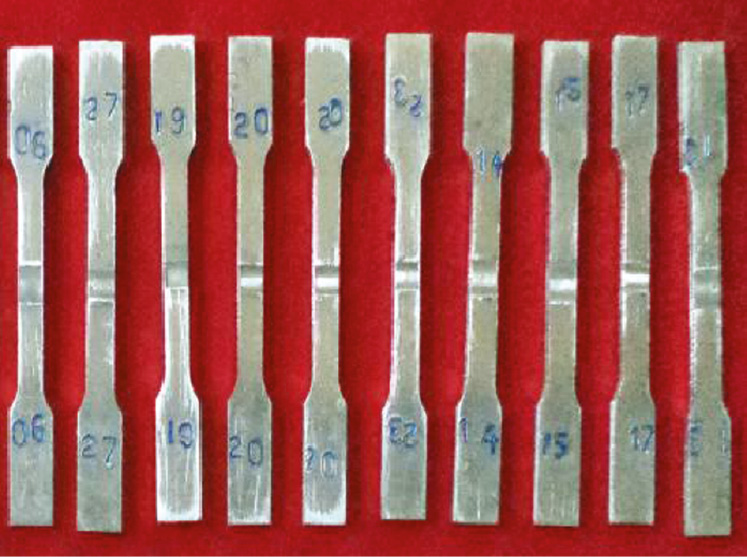 Figure 5: Photograph of fabricated tensile specimen (before testing).