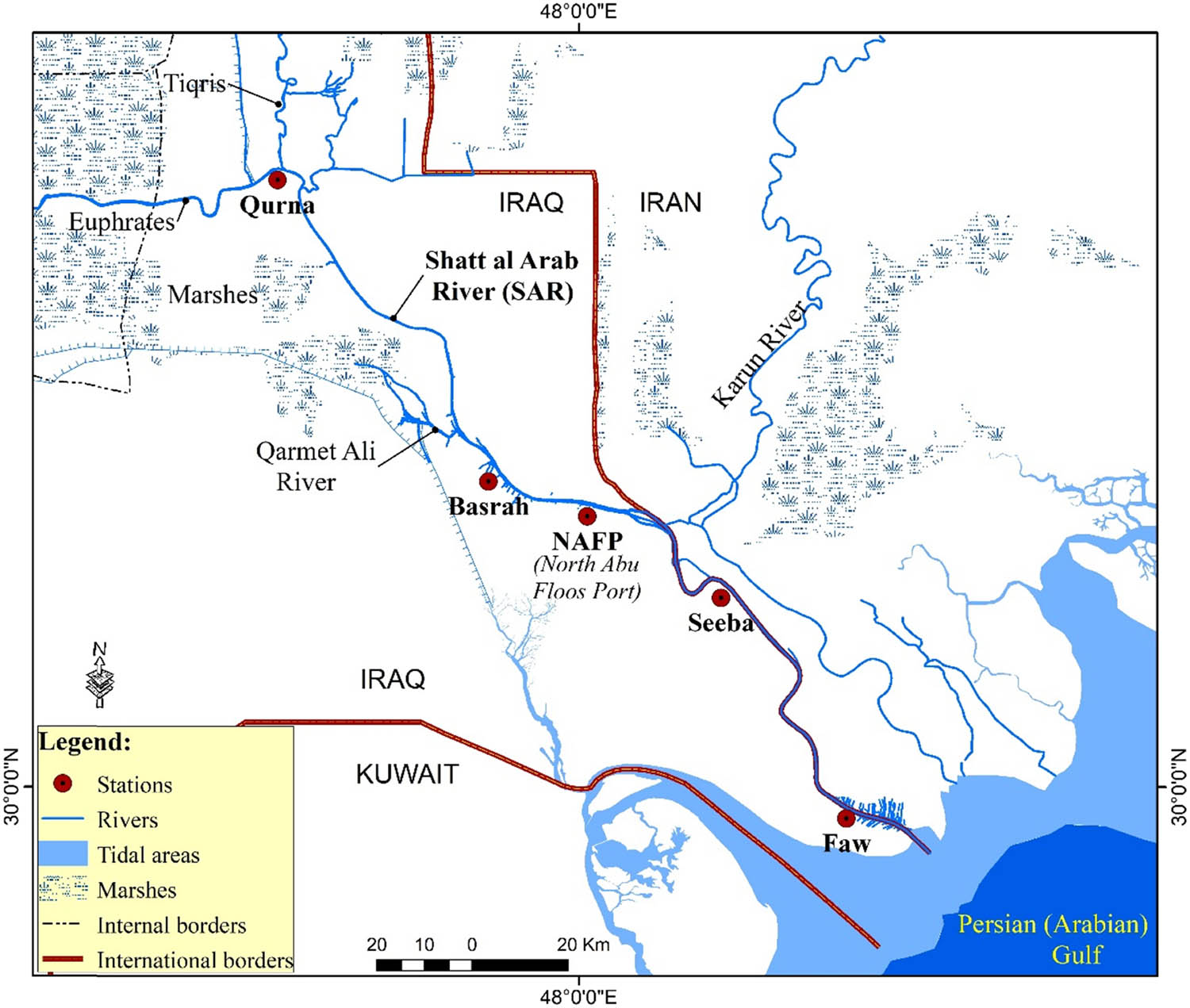 Figure 1
SAR site, 48°1′57.25″E and 30°27′28.67″N (mapped by authors).