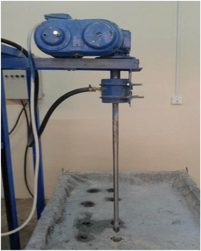 Plate 3 
               Rotating motor and grouting system.
            