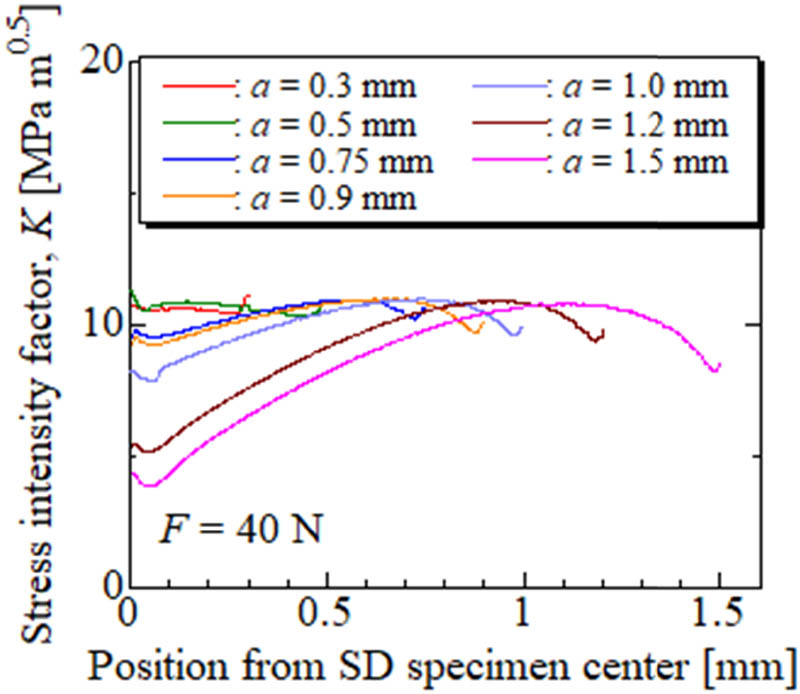 Figure 15
Effect of the crack geometry on the SIF.