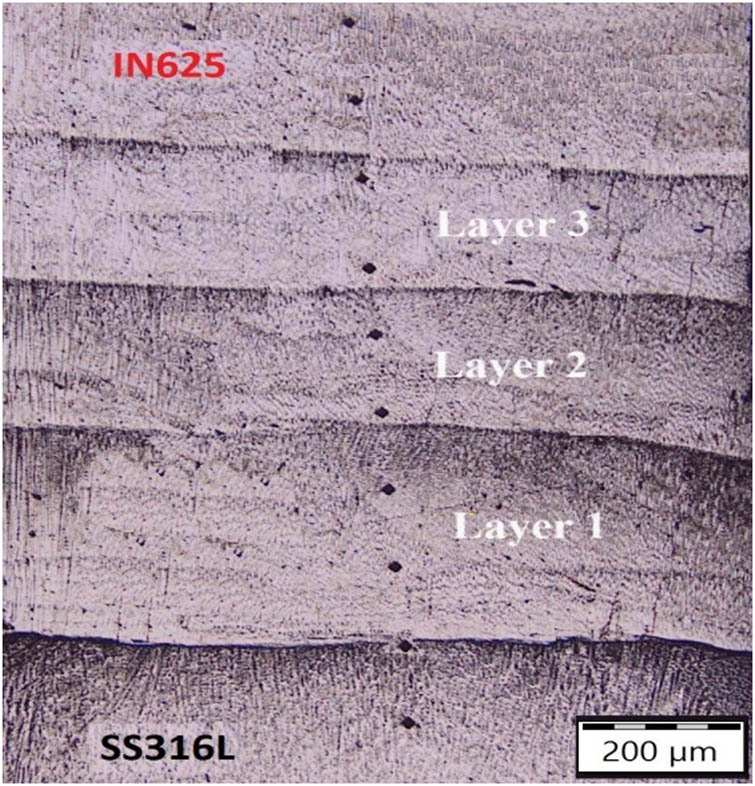 Figure 5
Micro-hardness indentations on compositional layers of sample-9.