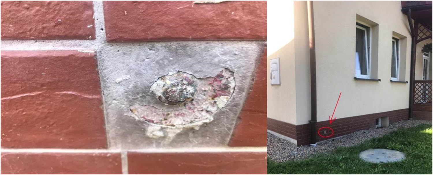 Figure 14
Photographs of the destroyed point – T point location zone.