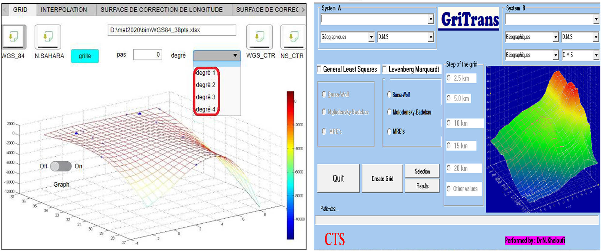 Figure 4
Screenshot of the application interface including both techniques.