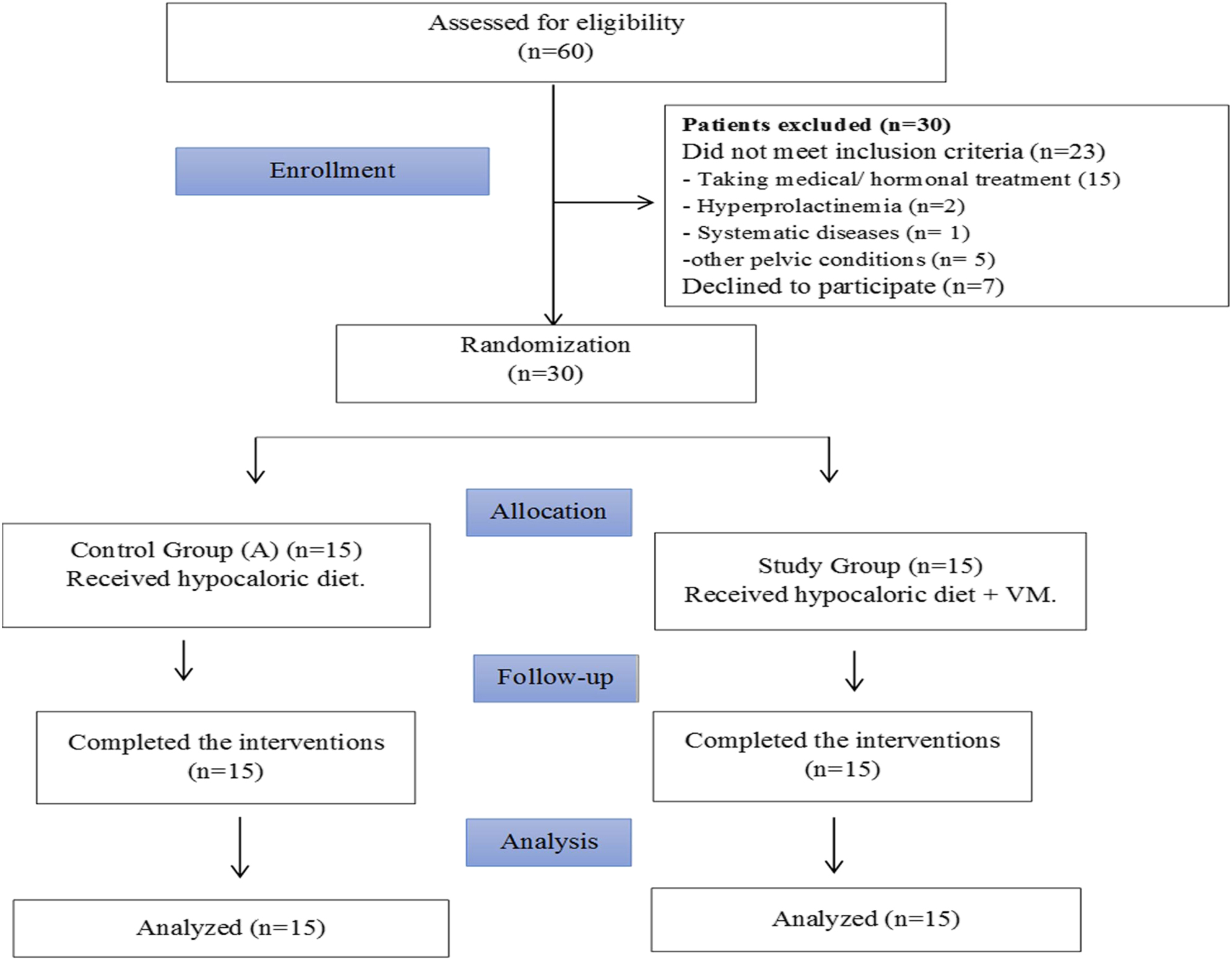 Figure 1: 
Flowchart of the patients assessed for eligibility and included in the study.
