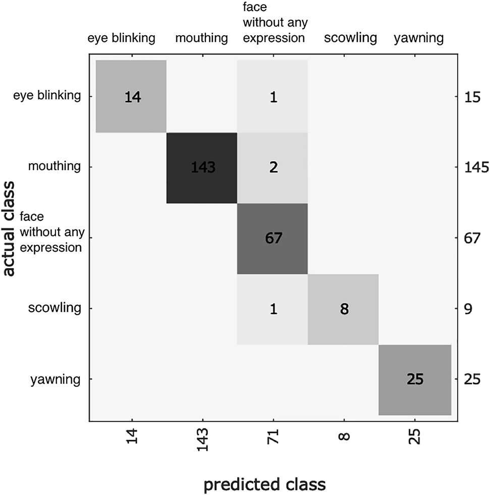 Figure 1: The confusion matrix plot for the test dataset.The correct predictions were located in a diagonal matrix position.