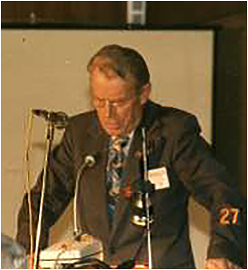 Figure 3:
Professor Ian Donald during the opening speech of the Ian Donald School in Dubrovnik, Croatia in 1982.