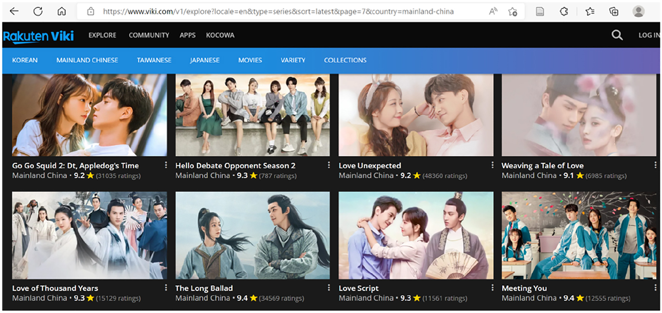 Figure 1:
Frame grab of Viki.com’s main page (Viki, 2022d).
