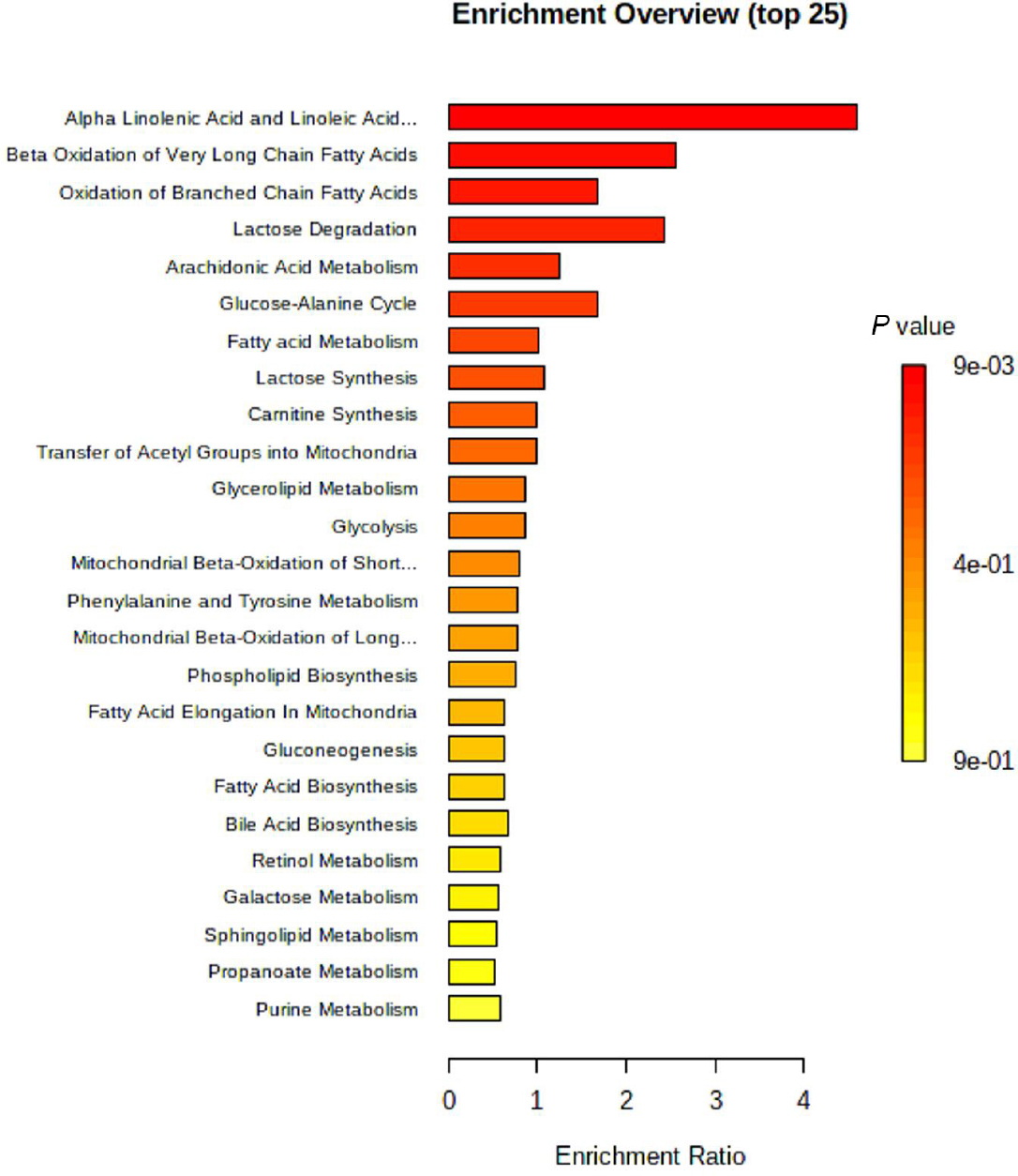 Figure 4 
MetaboAnalyst based-enrichment analysis of the key metabolic alterations in the AF + CHD group. AF: atrial fibrillation, CHD: coronary heart disease.
