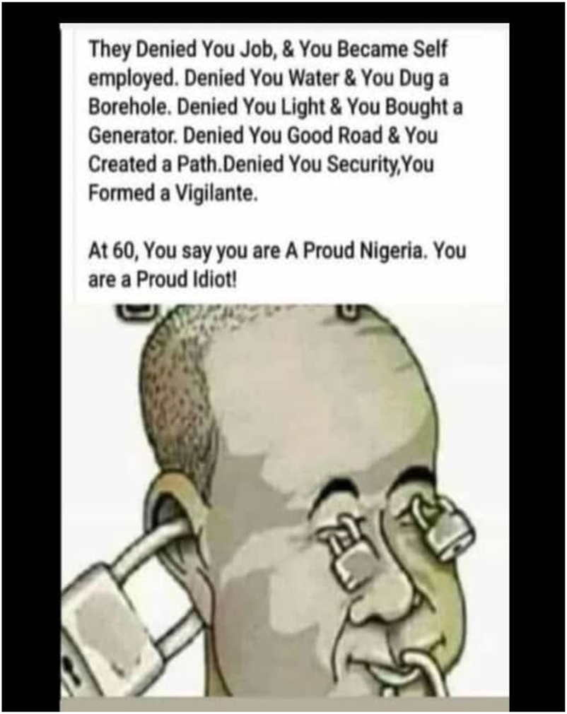 Figure 1: 
Proud idiot.
