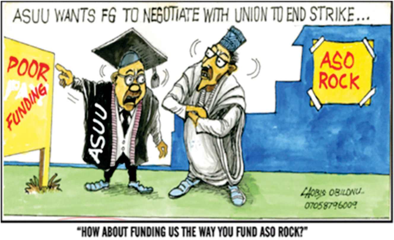 Figure 3: 
Showing ASUU’s insistence for proper funding.
Source: Vanguard, December 2018 (https://www.vanguardngr.com/2018/12/strike-asuu-may-not-honour-further-calls-by-fg-national-president/).
