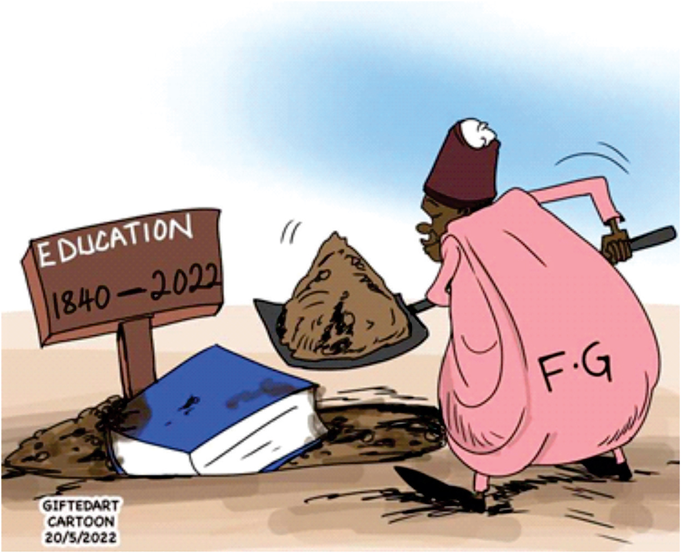 Figure 11: 
Showing the burial of Education in Nigeria May 20, 2022.
