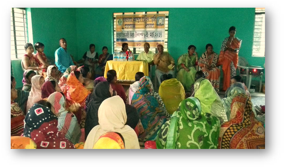 Figure 3: 
Celebration of International Women’s Day by the Abdul Halim Smriti Rural Granthagar, Birbhum District, March 8, 2017.
