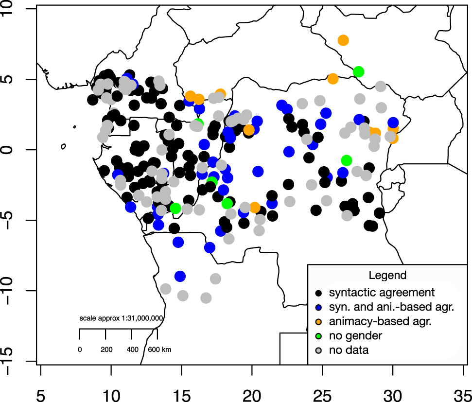 Figure 11: 
Distribution of types across the sampled area.
