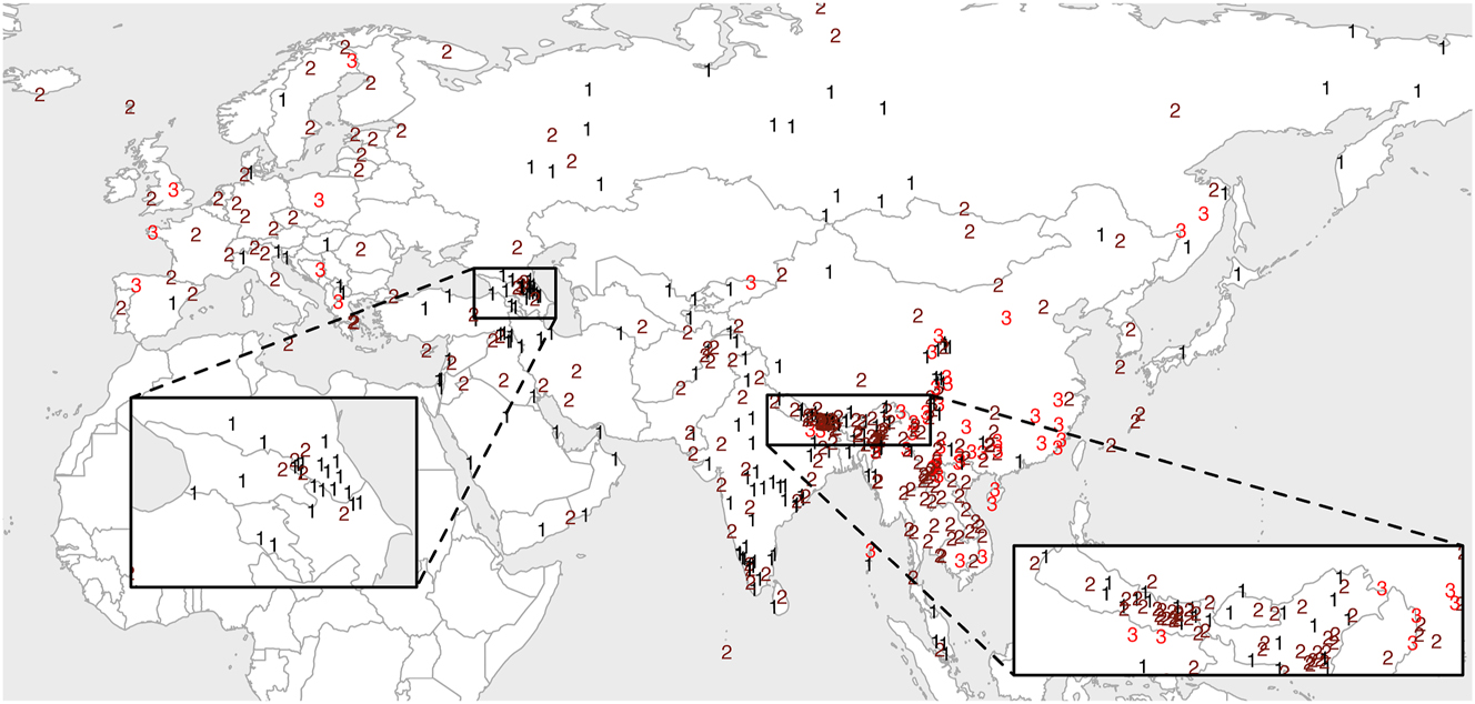 Figure 4: 
Maximal length of a nucleus in each lect.
