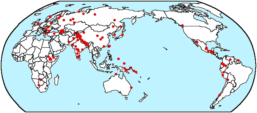 Figure 3:
Map of Dem-Num-A-N languages © The author.