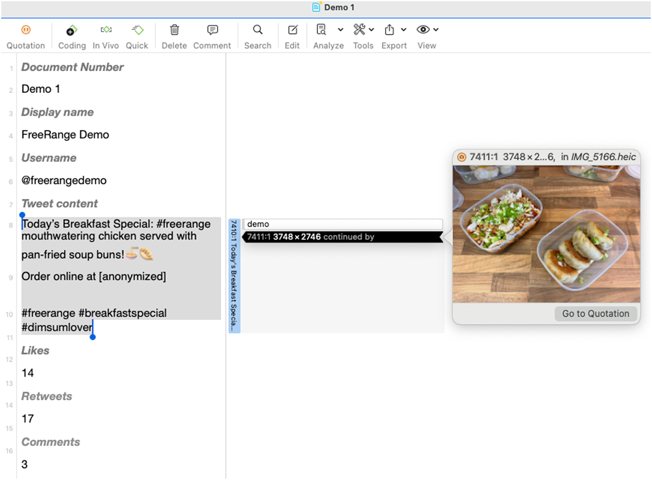Figure 1:
Page view for a tweet case.