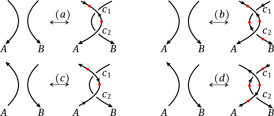Fig. 7 Some Second Reidemeister Moves.