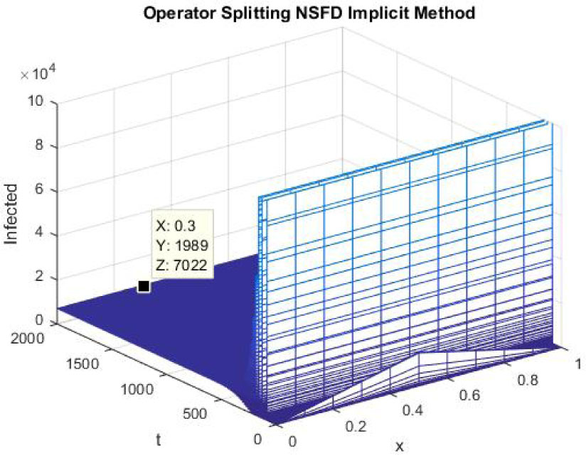 Figure 24 
Mesh graph of Infected Individuals for EE
