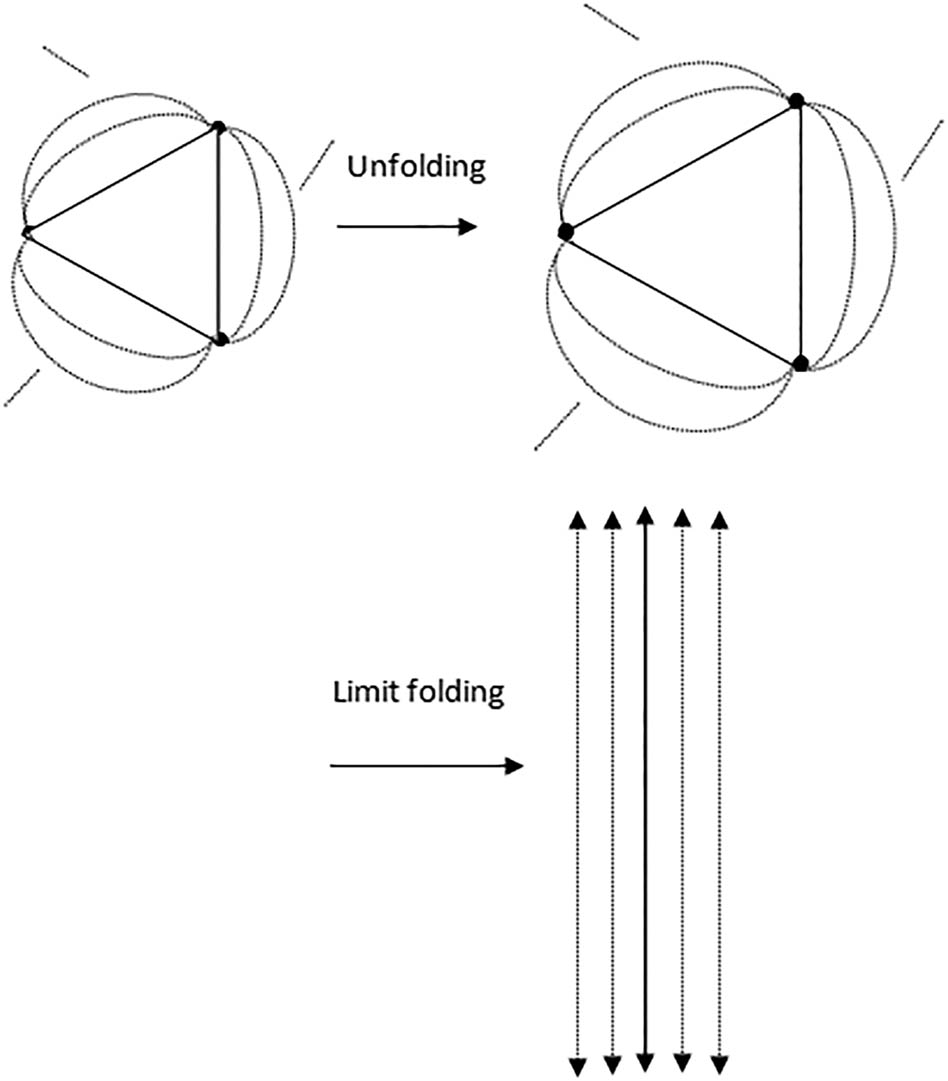 Figure 9 
               The limit unfolding of chaotic triangulation of a chaotic sphere.
            