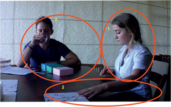 Figure 4: Eleanor preparing herself for tutoring.