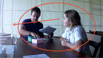 Figure 5: Eleanor attending to Sean.