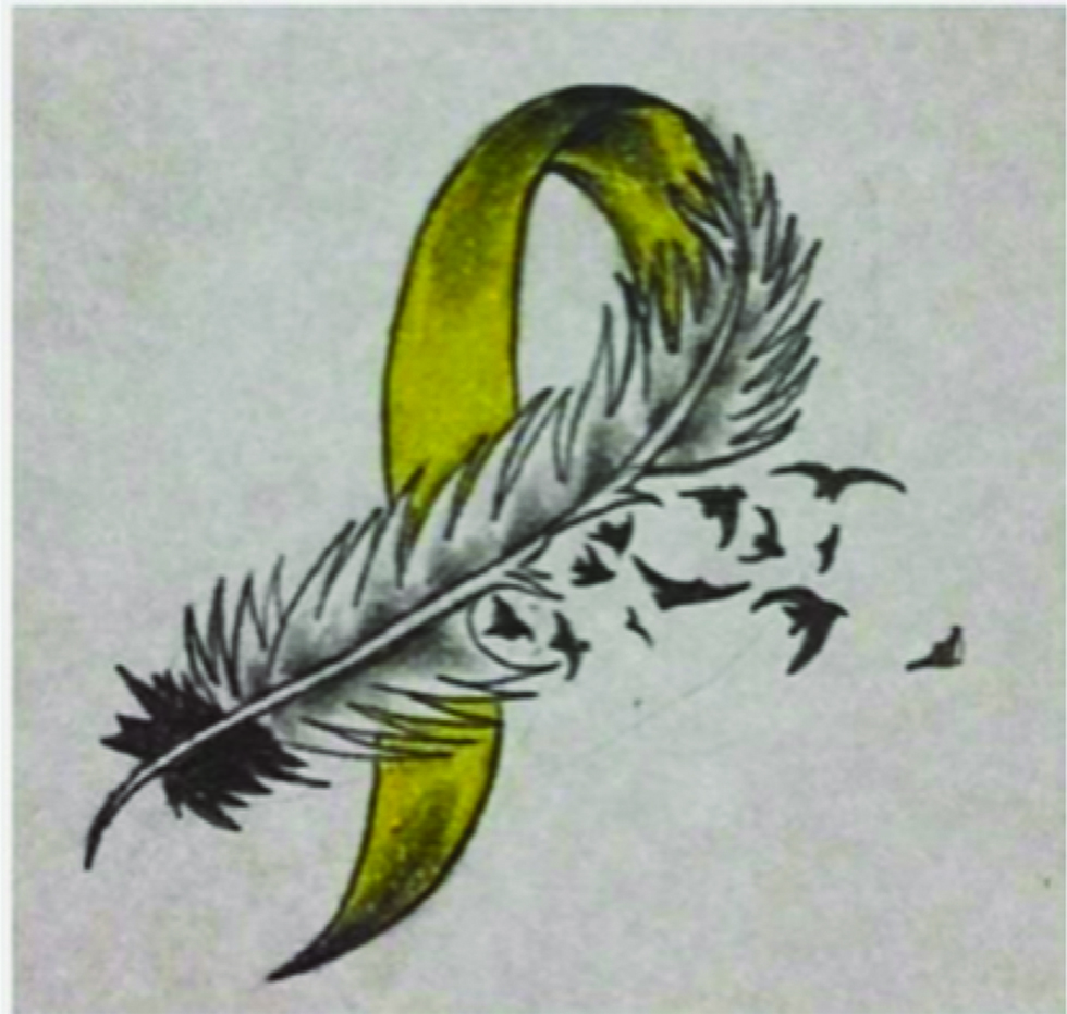 Figure 1: 
          Integrated image in an endometriosis tattoo (ED22).
          https://www.instagram.com/p/BKkB_XMhS_m/?utm_source=ig_share_sheet&igshid=bs1v4mspaxi2
        