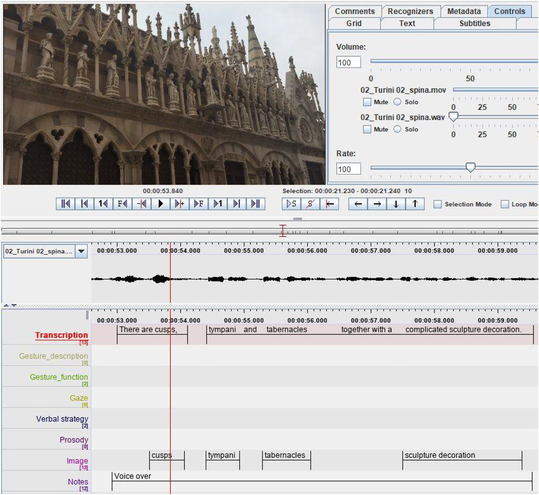 Figure 6: 
Use of images to explain the term cusps in clip 2, Student B.
