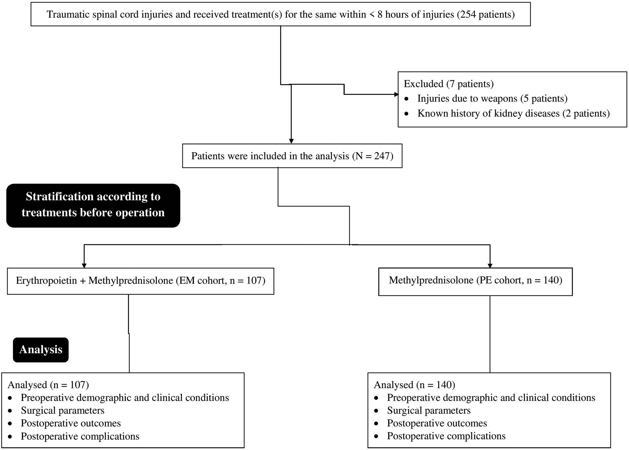 Figure 1 
                  The retrospective study chart.
               