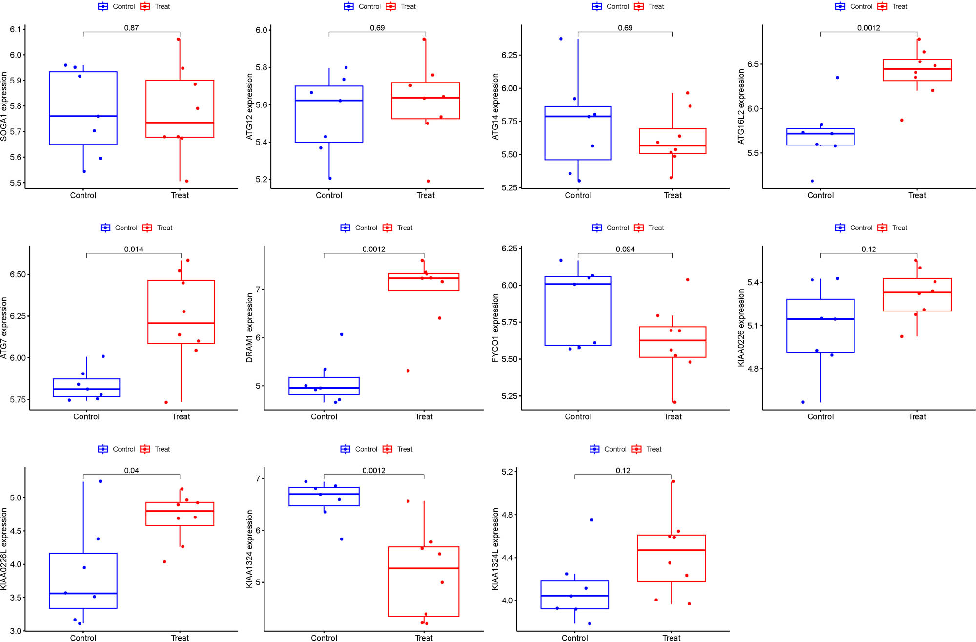 Figure 8
Validation of hub genes.