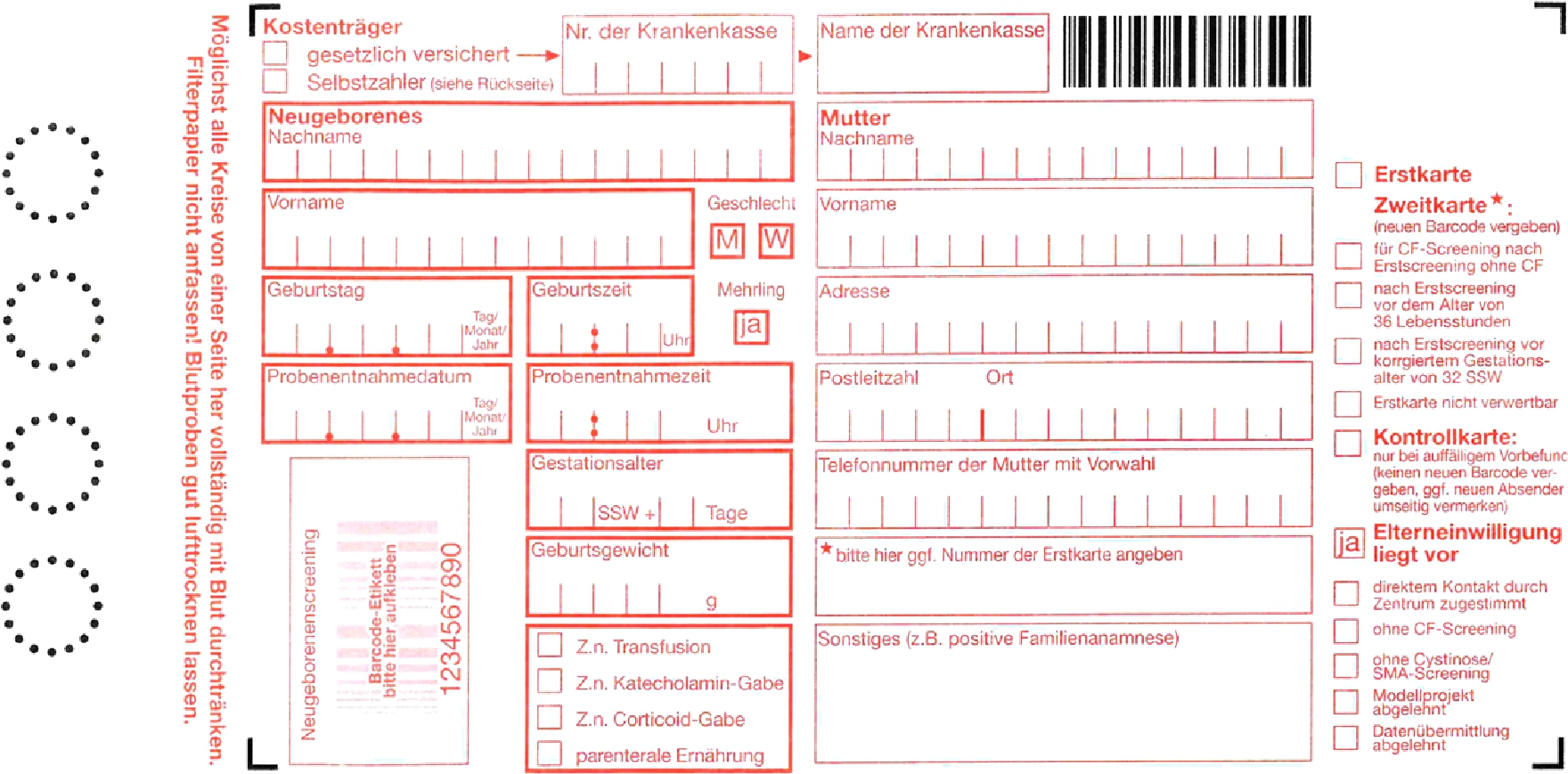 Abb. 1 Beispiel für eine Testkarte.