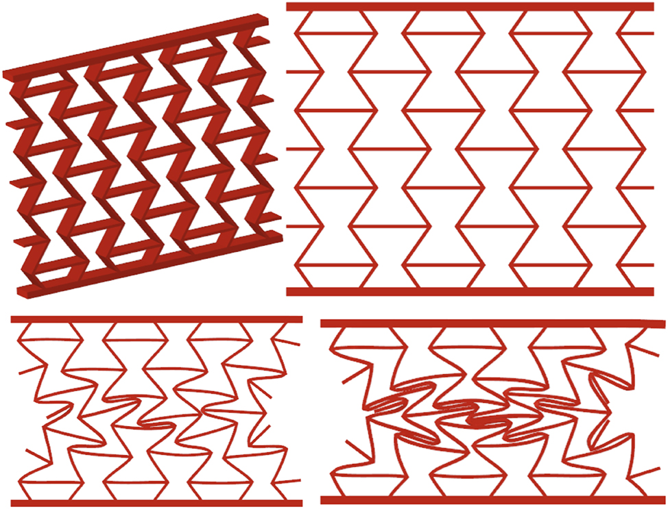 Figure 2: 
Deformation behavior of design 1 (re-entrant) for GF30PP.

