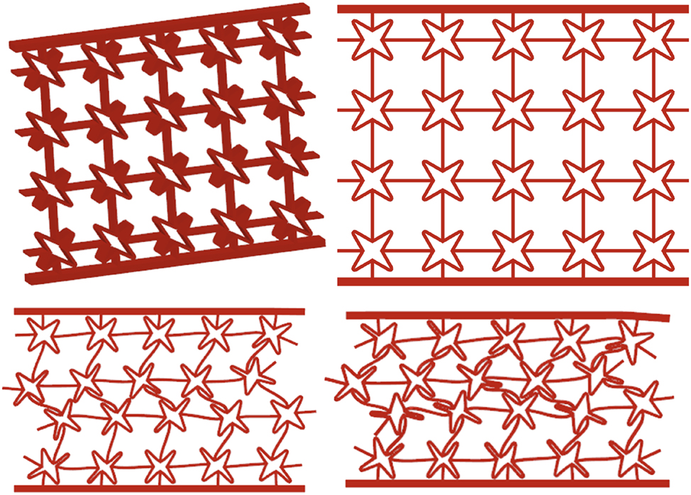 Figure 14: 
Deformation behavior of design 4(star) for GF30PP.
