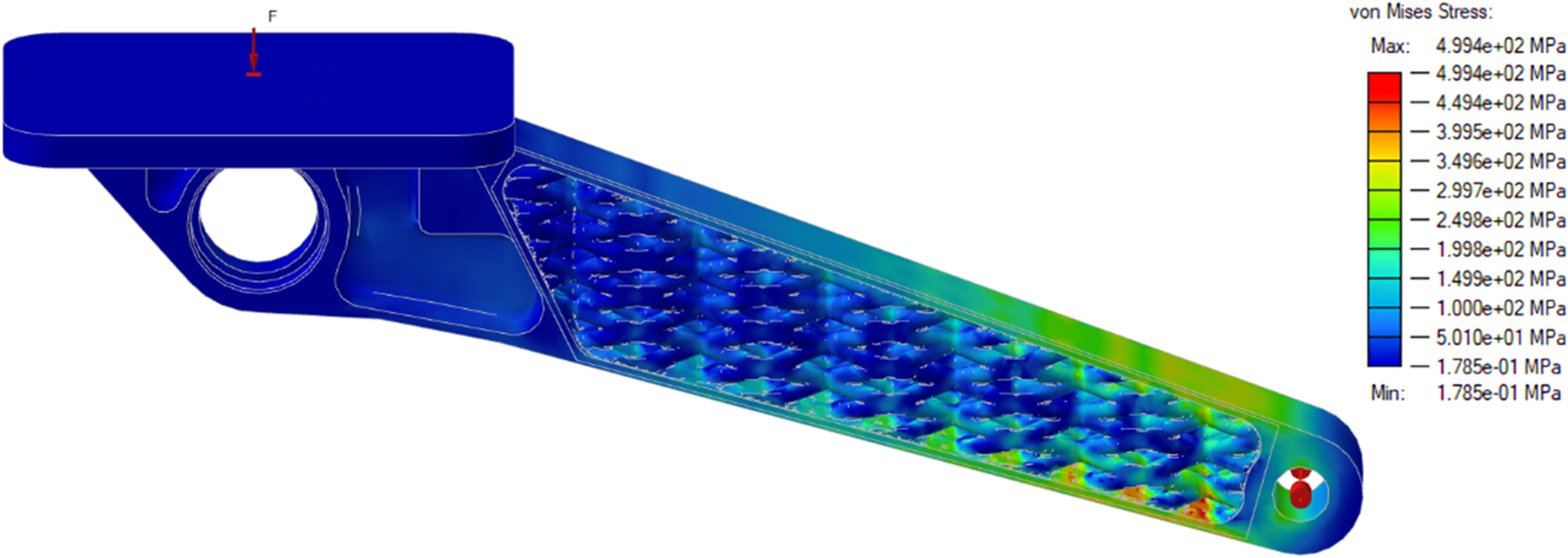 Figure 9: 
MAS result of potential optimum brake pedal design.
