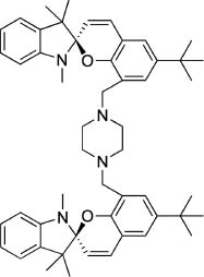 Figure 3 Fluorescent probe molecules with bis-spiropyran ligand for detection of glutathione.