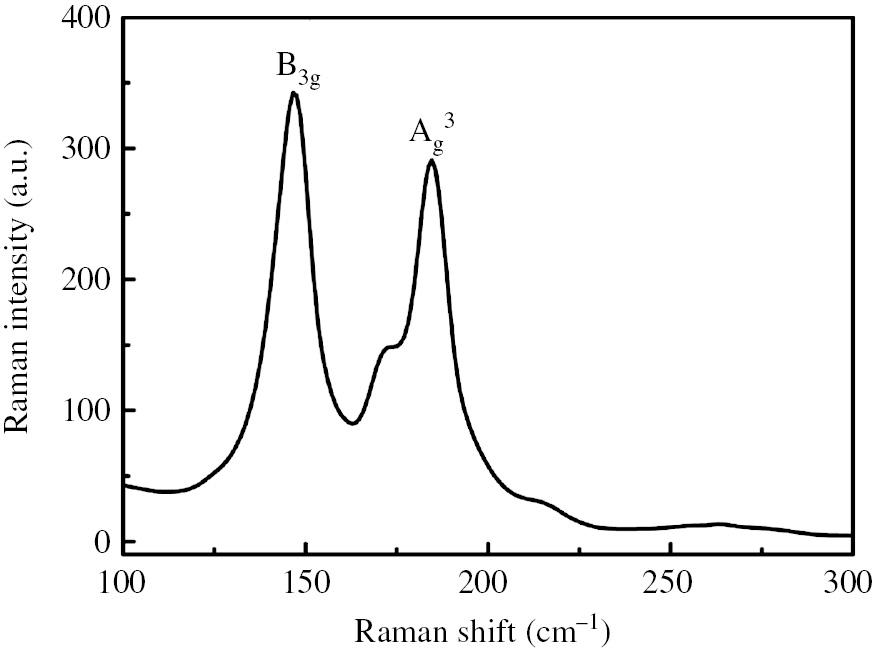 Figure 3: Raman spectrum of GeSe nanosheets.