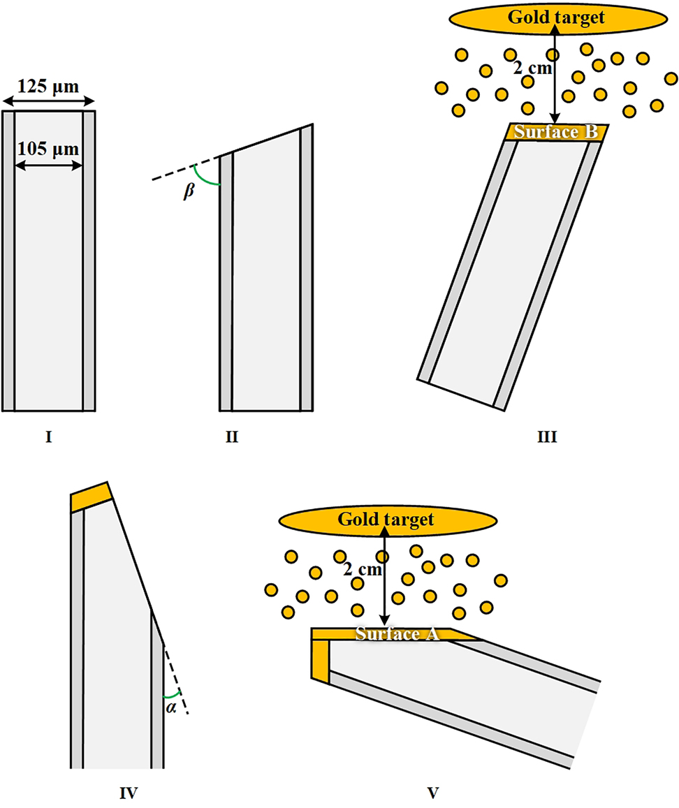Figure 5:
Flowchart for fabricating the wedge-shaped fiber tip sensor probe based on SPR.