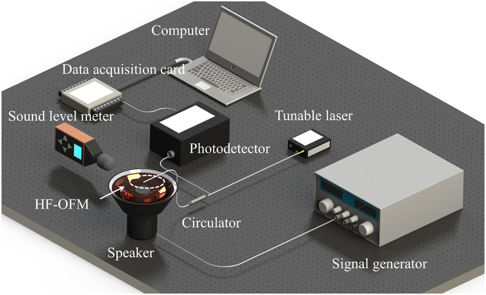 Figure 5: 
Schematic illustration of the experimental setup for the acoustic signal measurement.
