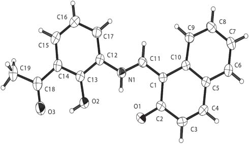 Figure 1: The crystal structure and atom numbering of the title compound.