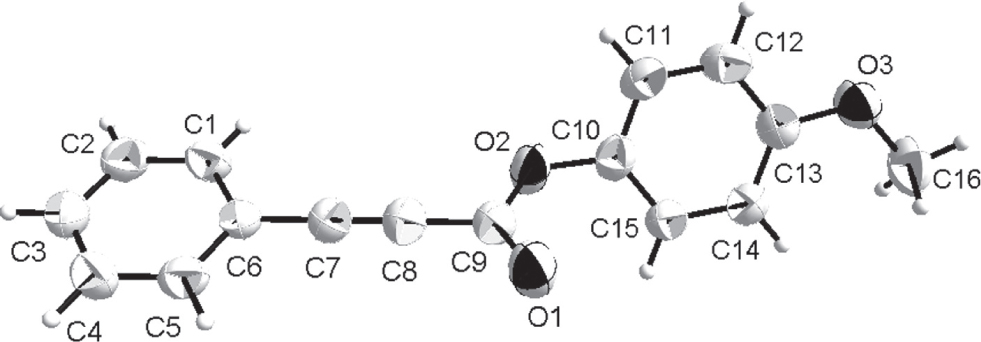 Figure 1: The structure of the title compound showing 40% probability displacement ellipsoids and the atom-numbering scheme.