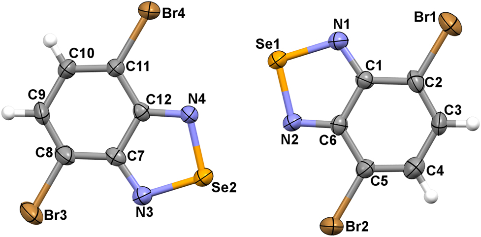 Figure 1:
Molecular structure of the title compound with displacement ellipsoids draw at the 50% probability level.