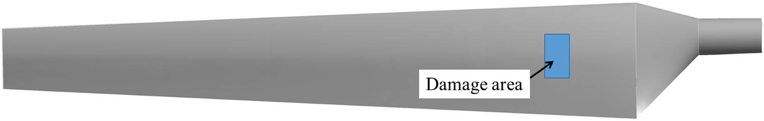 Figure 2
Damaged area of the blade.