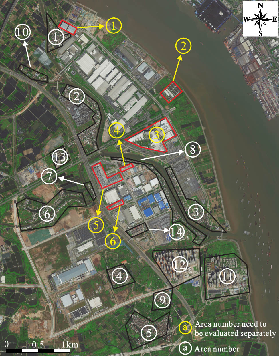 Figure 5 
                  14 small areas with the same building height.
               